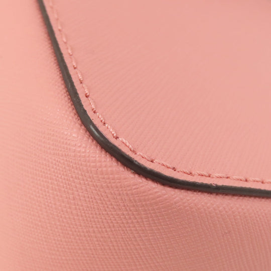 MICHAEL KORS Shoulder Bag PVC pink logo Women Used Authentic