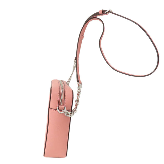 MICHAEL KORS Shoulder Bag PVC pink logo Women Used Authentic