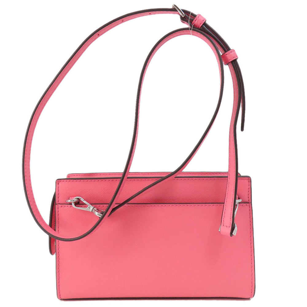 MICHAEL KORS Shoulder Bag PVC pink logoMetal Long Shoulder Women Used Authentic