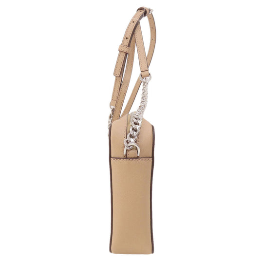 MICHAEL KORS Shoulder Bag PVC beige logoMetal Women Used Authentic