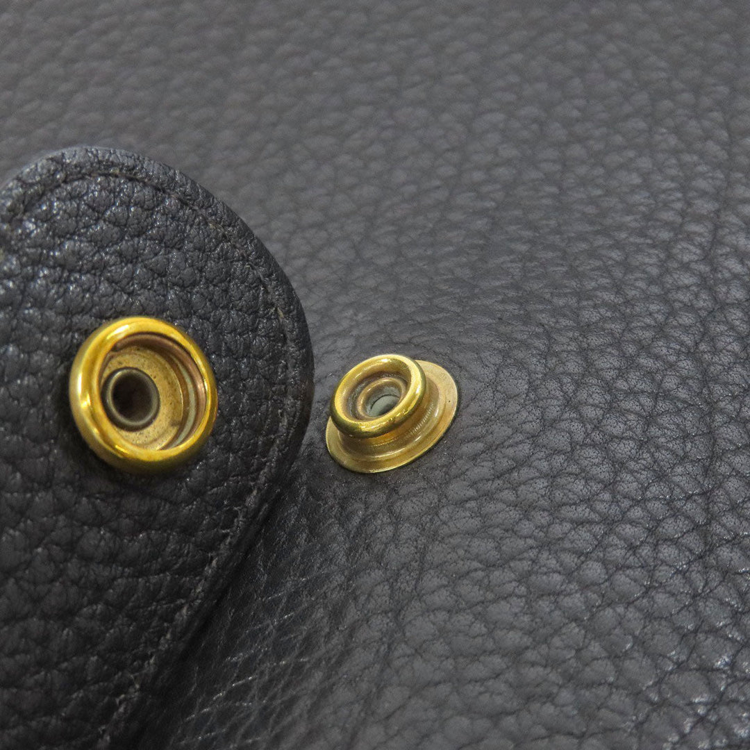 HERMES Shoulder Bag Ardenne black Evelyn GM Gold Metal Women Used Authentic