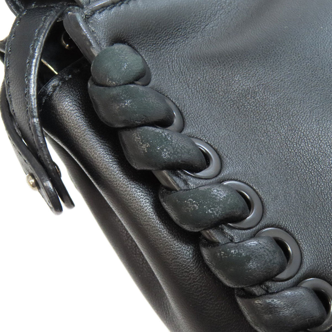FENDI Handbag leather black Peekaboo Mini 2WAY