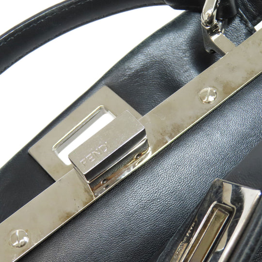 FENDI Handbag leather black Peekaboo Mini 2WAY