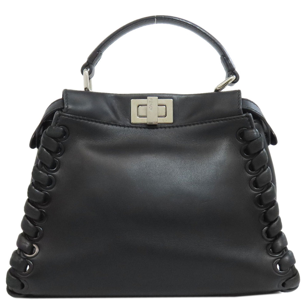 FENDI Handbag leather black Peekaboo Mini 2WAY