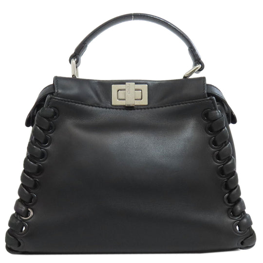 FENDI Handbag leather black Peekaboo Mini 2WAY