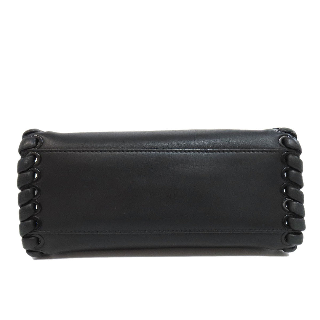 FENDI Handbag leather black Peekaboo Mini 2WAY