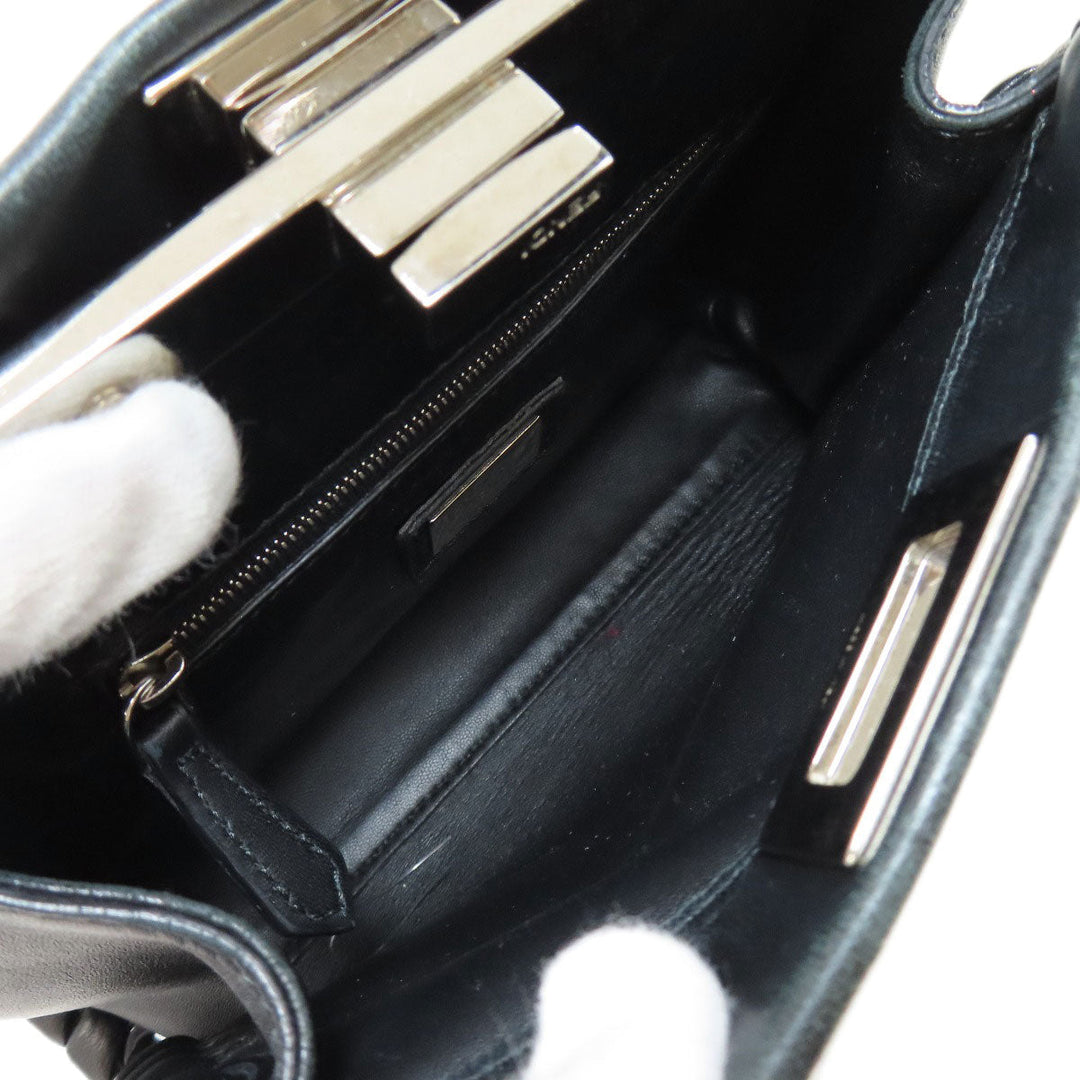 FENDI Handbag leather black Peekaboo Mini 2WAY