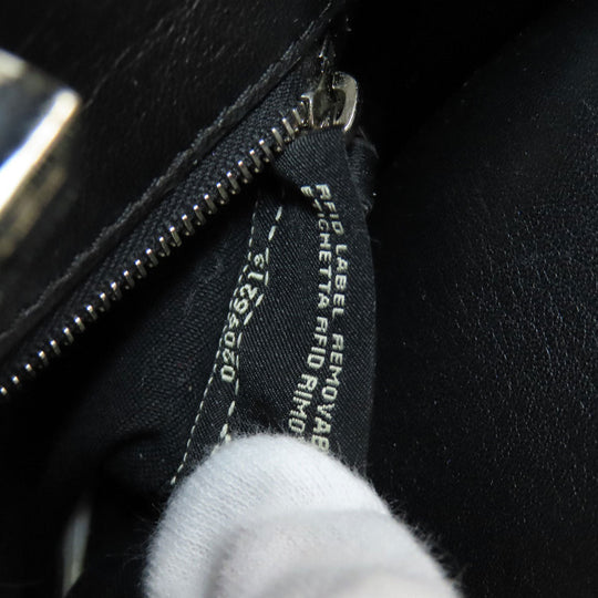 FENDI Handbag leather black Peekaboo Mini 2WAY