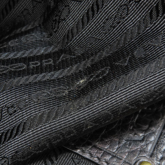 PRADA Handbag BN1713 leather black 2WAY