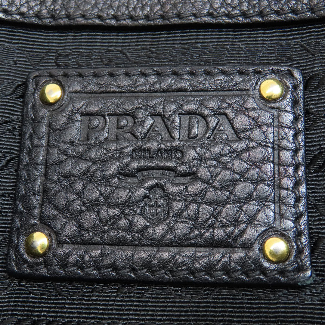 PRADA Handbag BN1713 leather black 2WAY