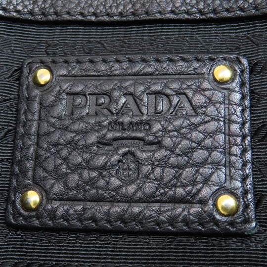 PRADA Handbag BN1713 leather black 2WAY