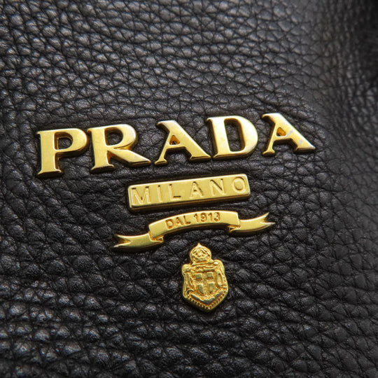 PRADA Handbag BN1713 leather black 2WAY