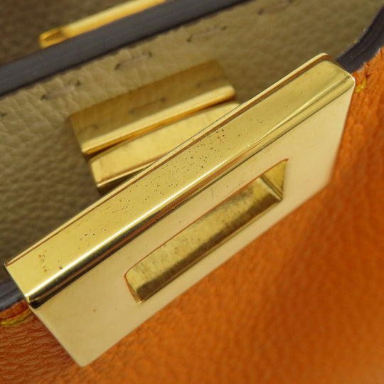 FENDI Handbag Calfskin Orange Peekaboo Celeria 2WAY