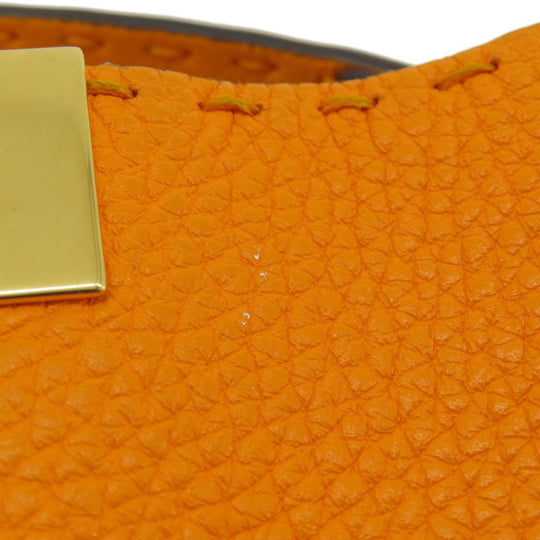 FENDI Handbag Calfskin Orange Peekaboo Celeria 2WAY