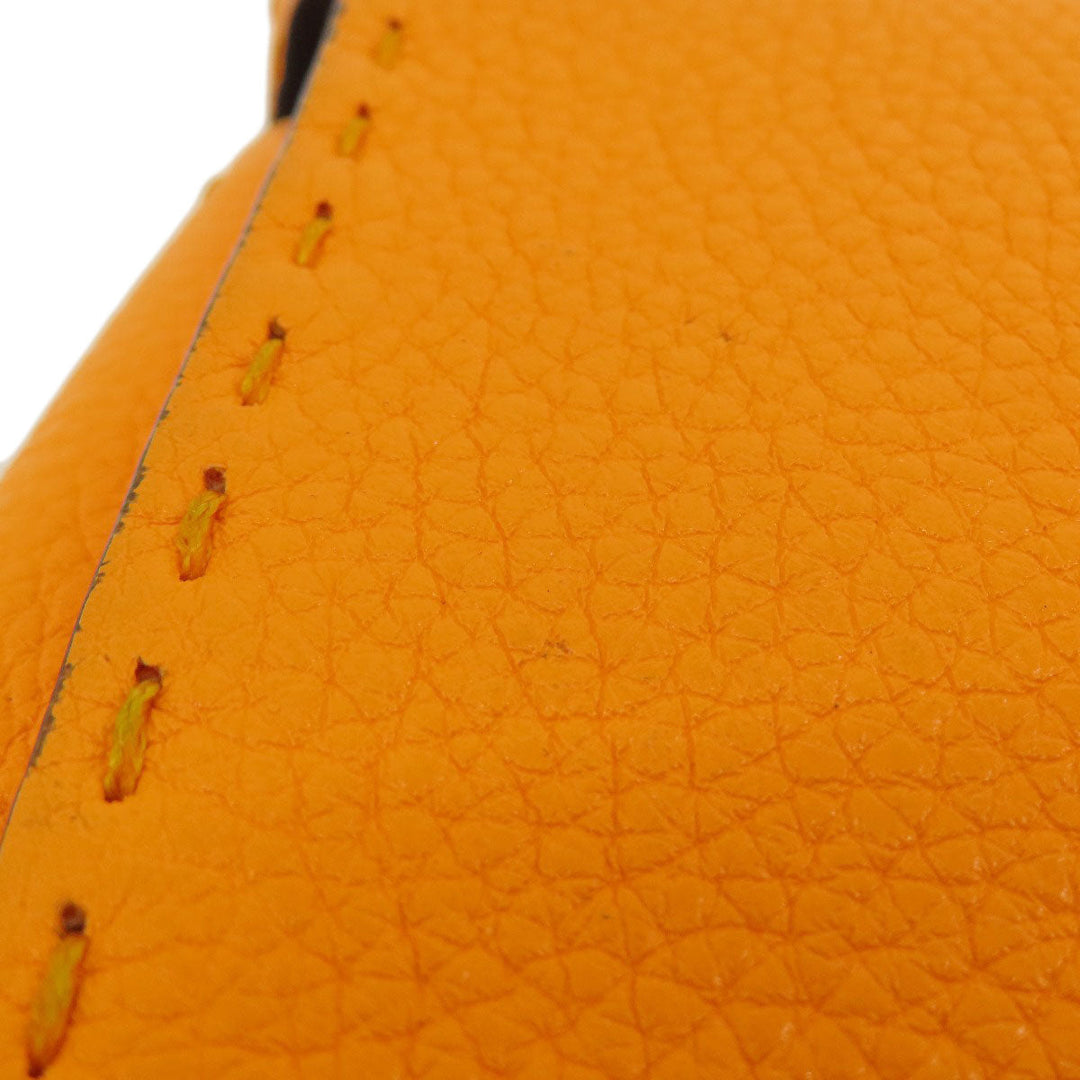 FENDI Handbag Calfskin Orange Peekaboo Celeria 2WAY
