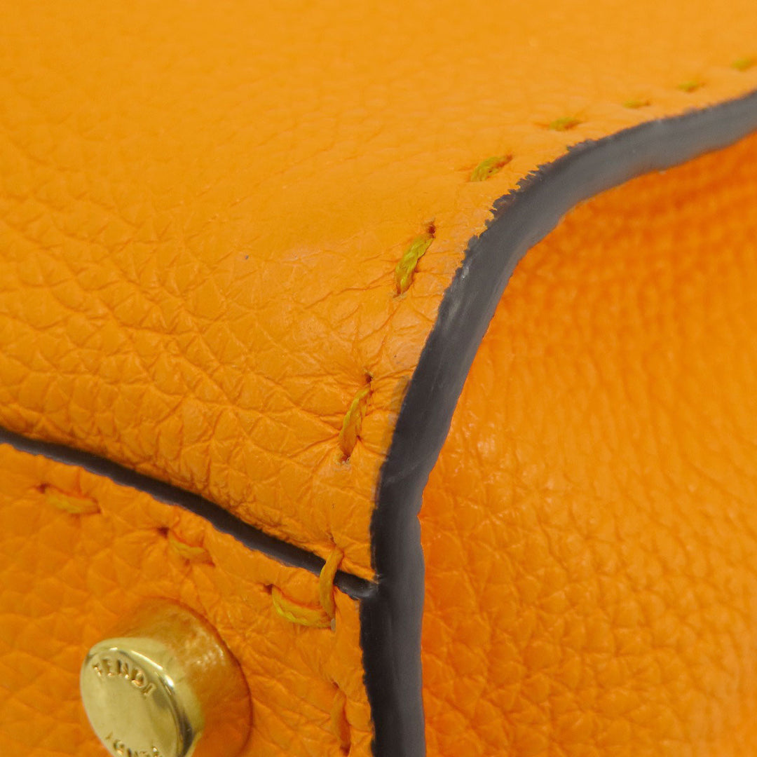 FENDI Handbag Calfskin Orange Peekaboo Celeria 2WAY