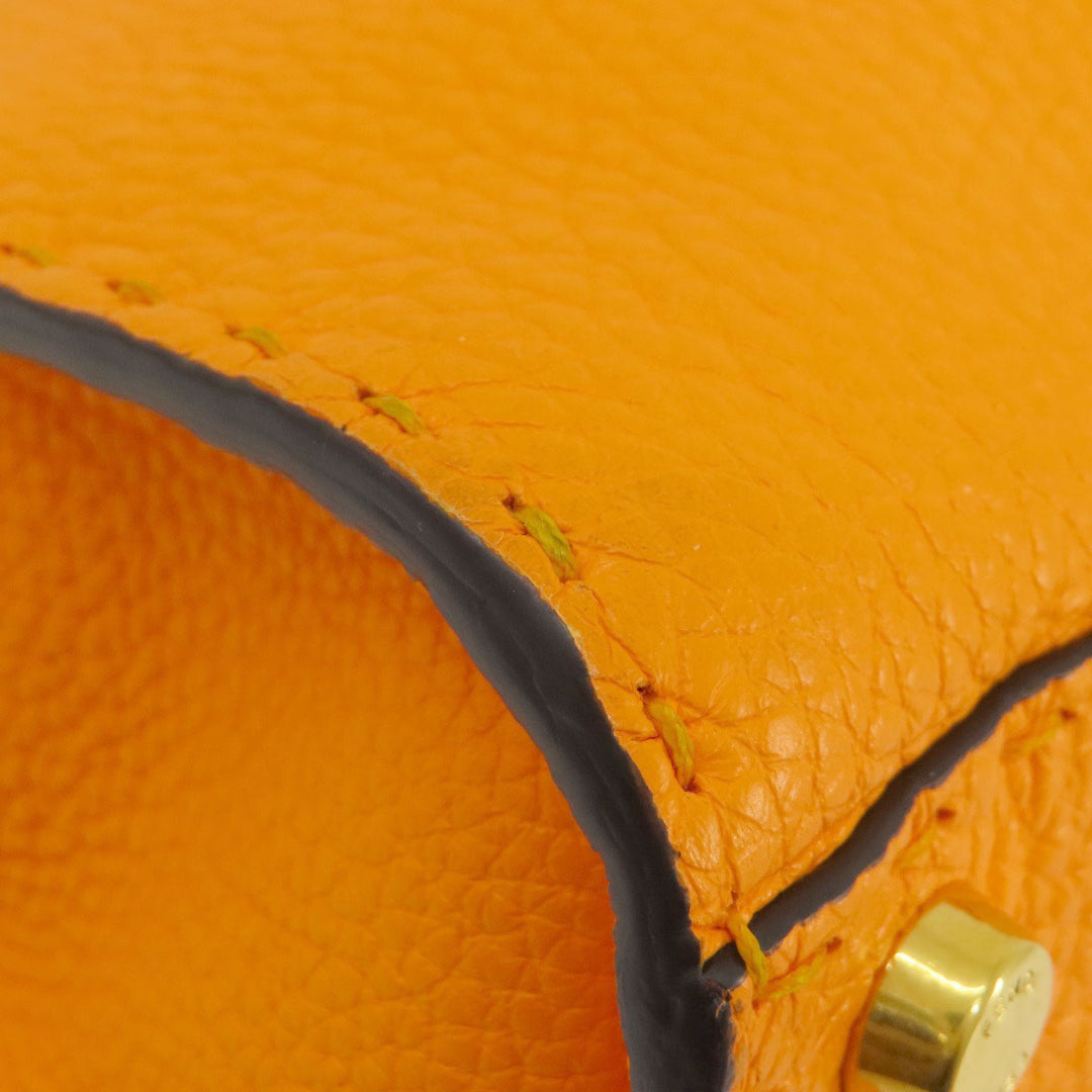 FENDI Handbag Calfskin Orange Peekaboo Celeria 2WAY