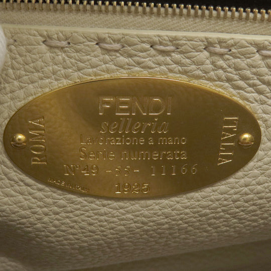 FENDI Handbag Calfskin Orange Peekaboo Celeria 2WAY