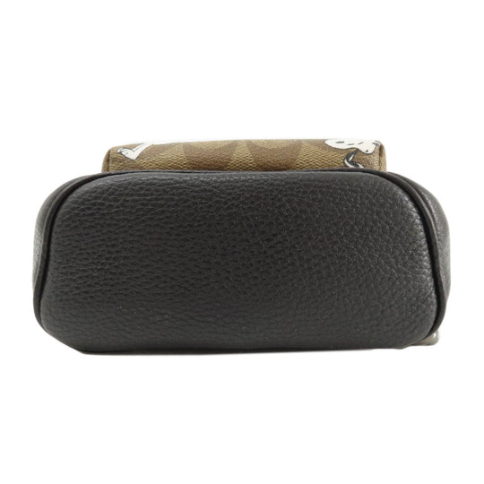 COACH Sling bag 5840 PVC Brown Peanuts collaboration Women Used Authentic