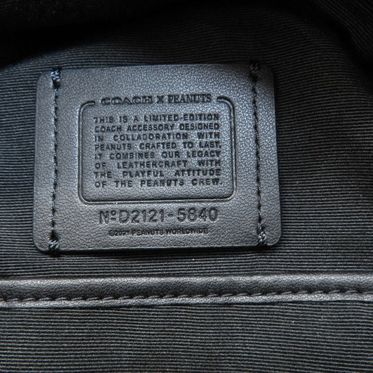 COACH Sling bag 5840 PVC Brown Peanuts collaboration Women Used Authentic