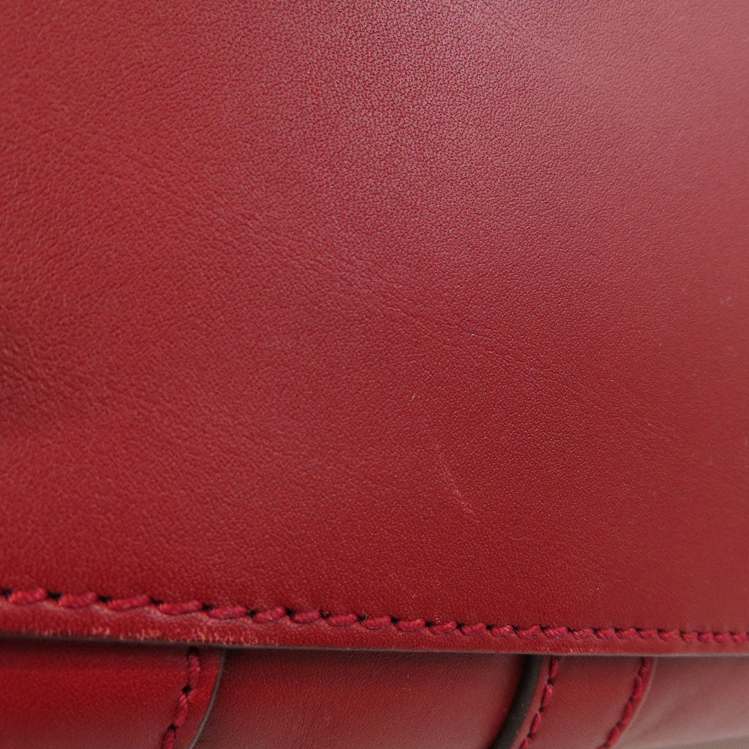 GUCCI Tote Bag 336660 leather Red outlet Women Used Authentic