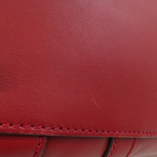 GUCCI Tote Bag 336660 leather Red outlet Women Used Authentic