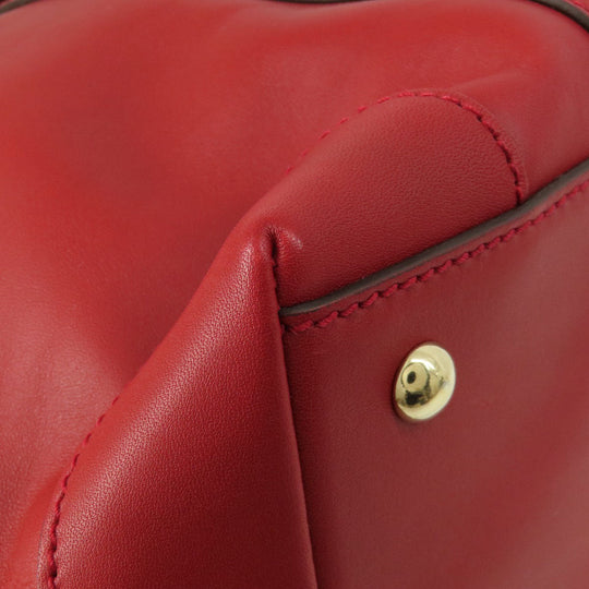 GUCCI Tote Bag 336660 leather Red outlet Women Used Authentic