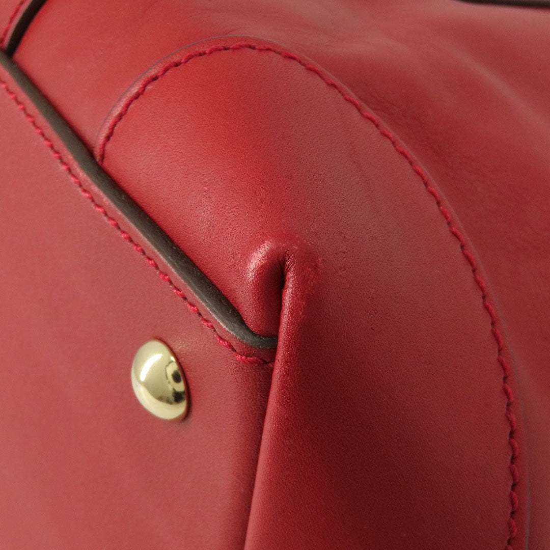 GUCCI Tote Bag 336660 leather Red outlet Women Used Authentic