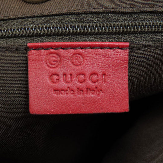 GUCCI Tote Bag 336660 leather Red outlet Women Used Authentic