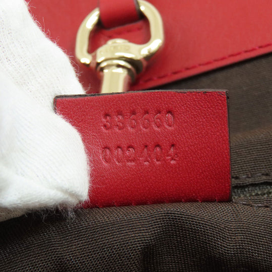 GUCCI Tote Bag 336660 leather Red outlet Women Used Authentic