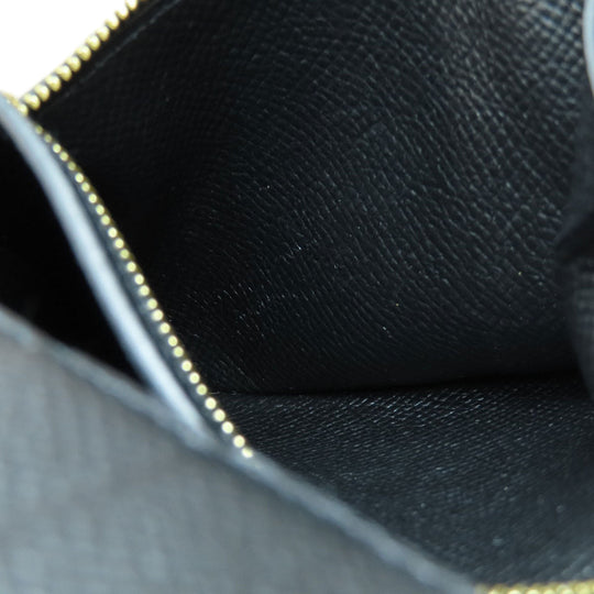 HERMES Bifold Wallet Epsom black Click 12 Black Gold Metal Women Used Authentic