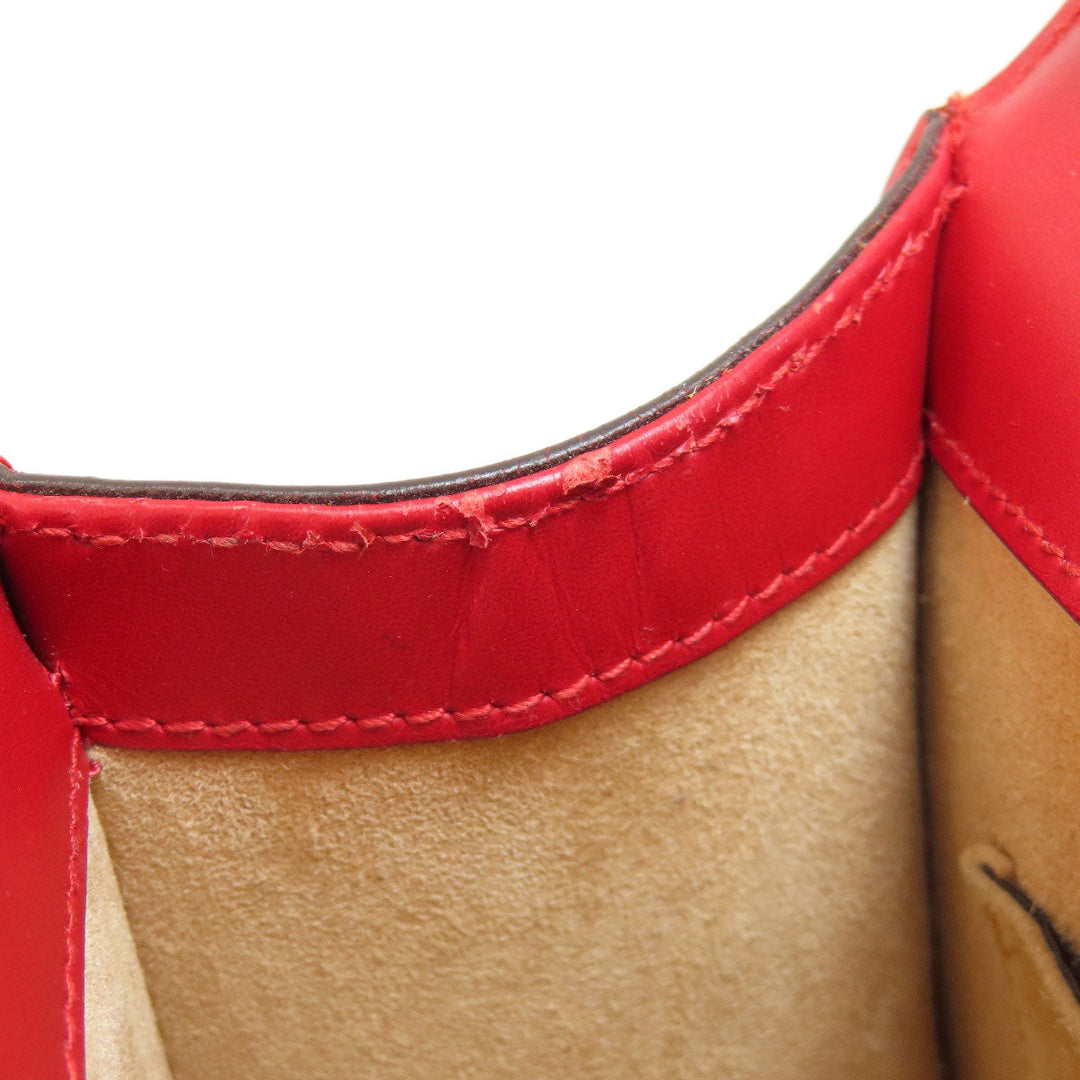 GUCCI Handbag 4720270 Calfskin Red Sylvie 2WAY Women Used Authentic