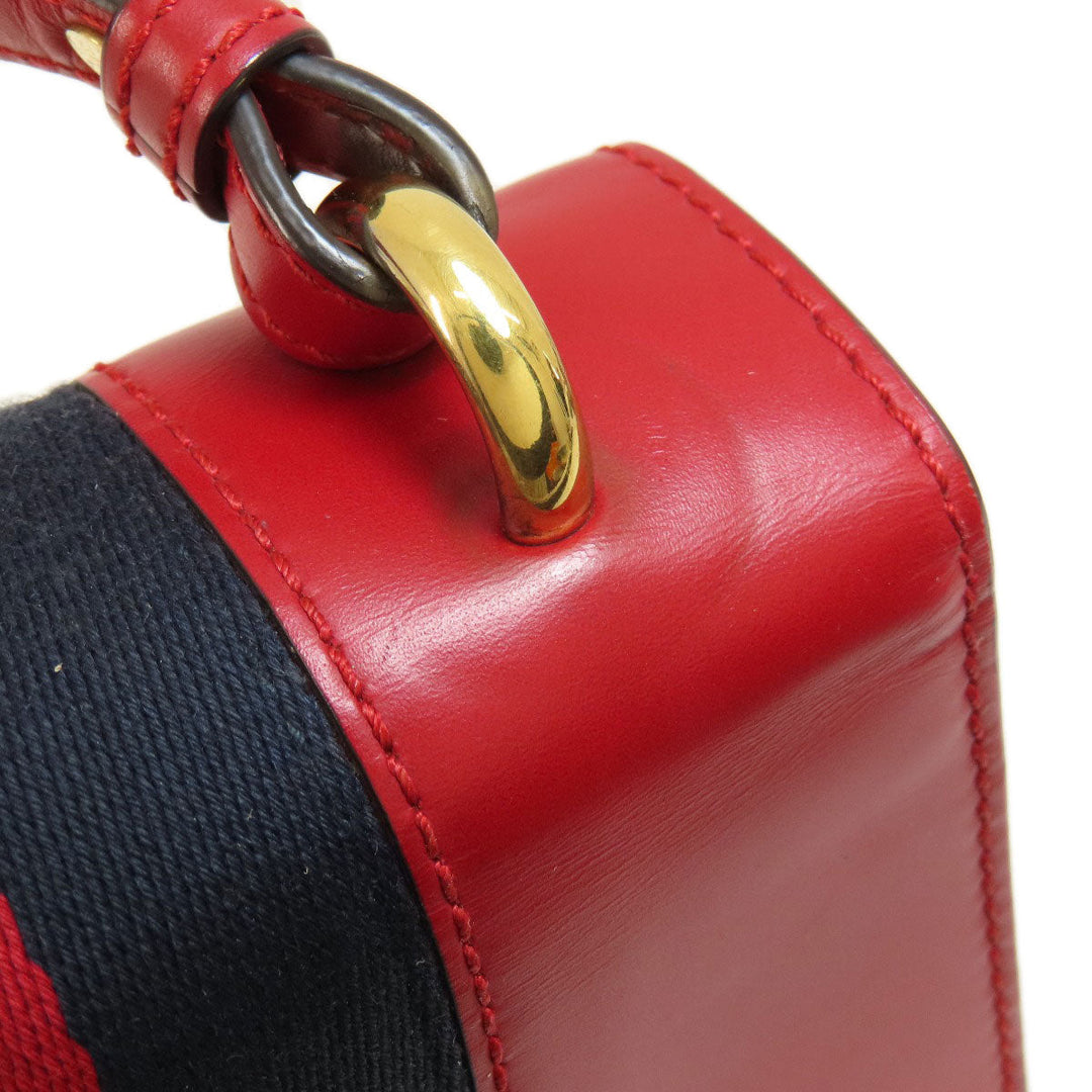 GUCCI Handbag 4720270 Calfskin Red Sylvie 2WAY Women Used Authentic