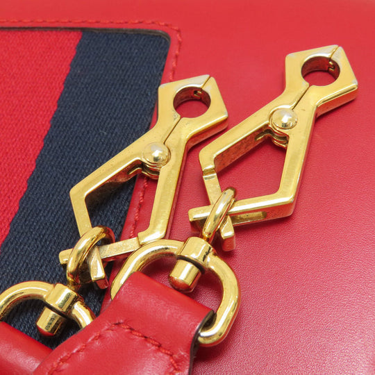 GUCCI Handbag 4720270 Calfskin Red Sylvie 2WAY Women Used Authentic