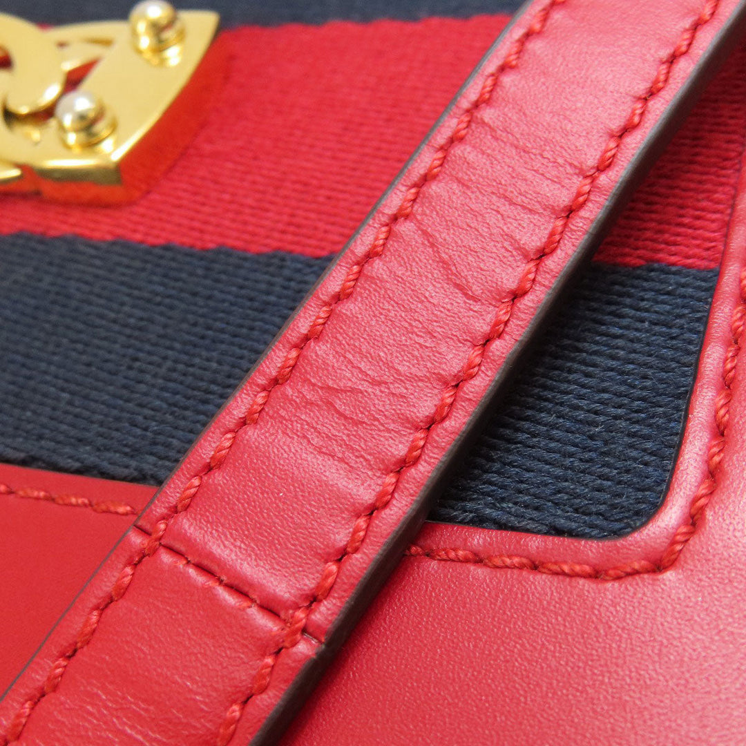GUCCI Handbag 4720270 Calfskin Red Sylvie 2WAY Women Used Authentic