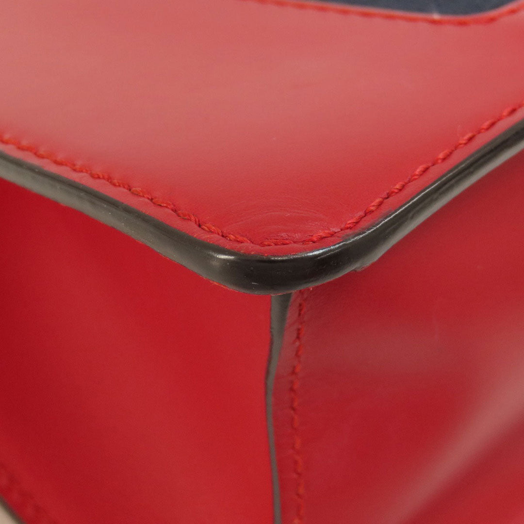 GUCCI Handbag 4720270 Calfskin Red Sylvie 2WAY Women Used Authentic