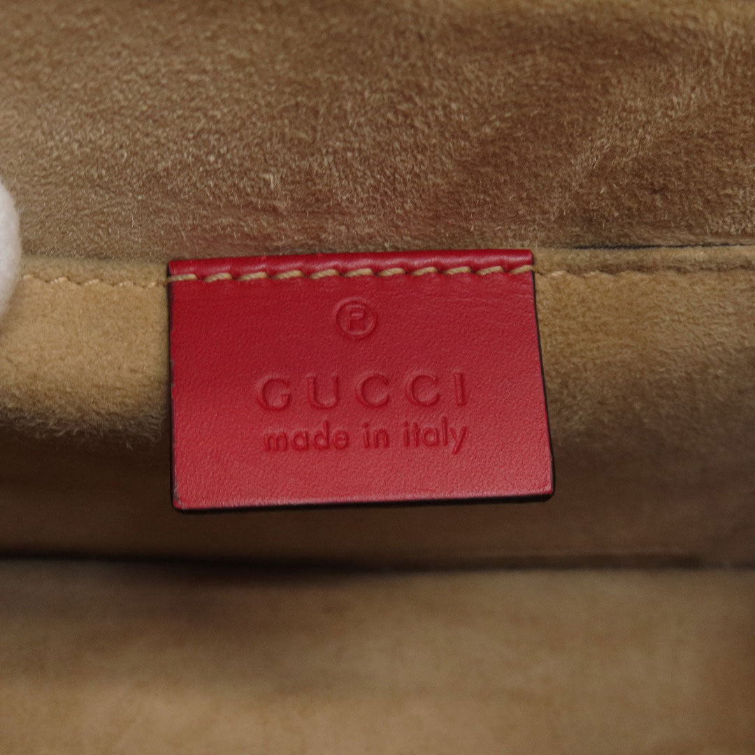 GUCCI Handbag 4720270 Calfskin Red Sylvie 2WAY Women Used Authentic