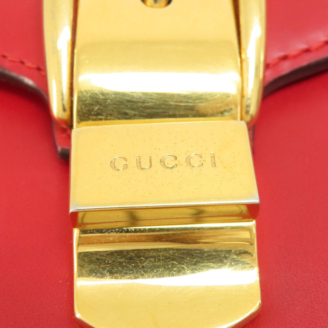 GUCCI Handbag 4720270 Calfskin Red Sylvie 2WAY Women Used Authentic