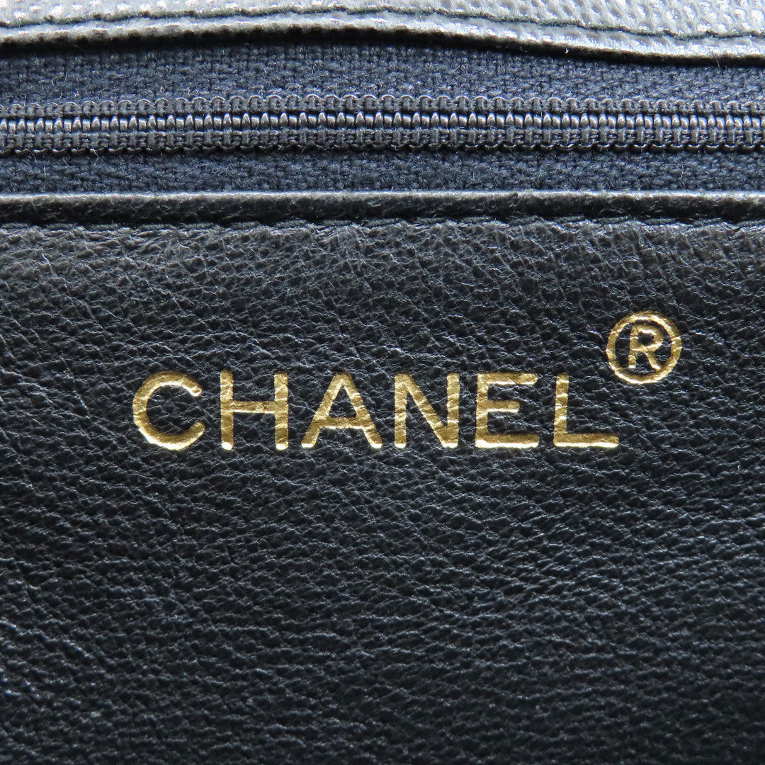 CHANEL Shoulder Bag Grained Calfskin Skin black COCO Mark Gold Metal
