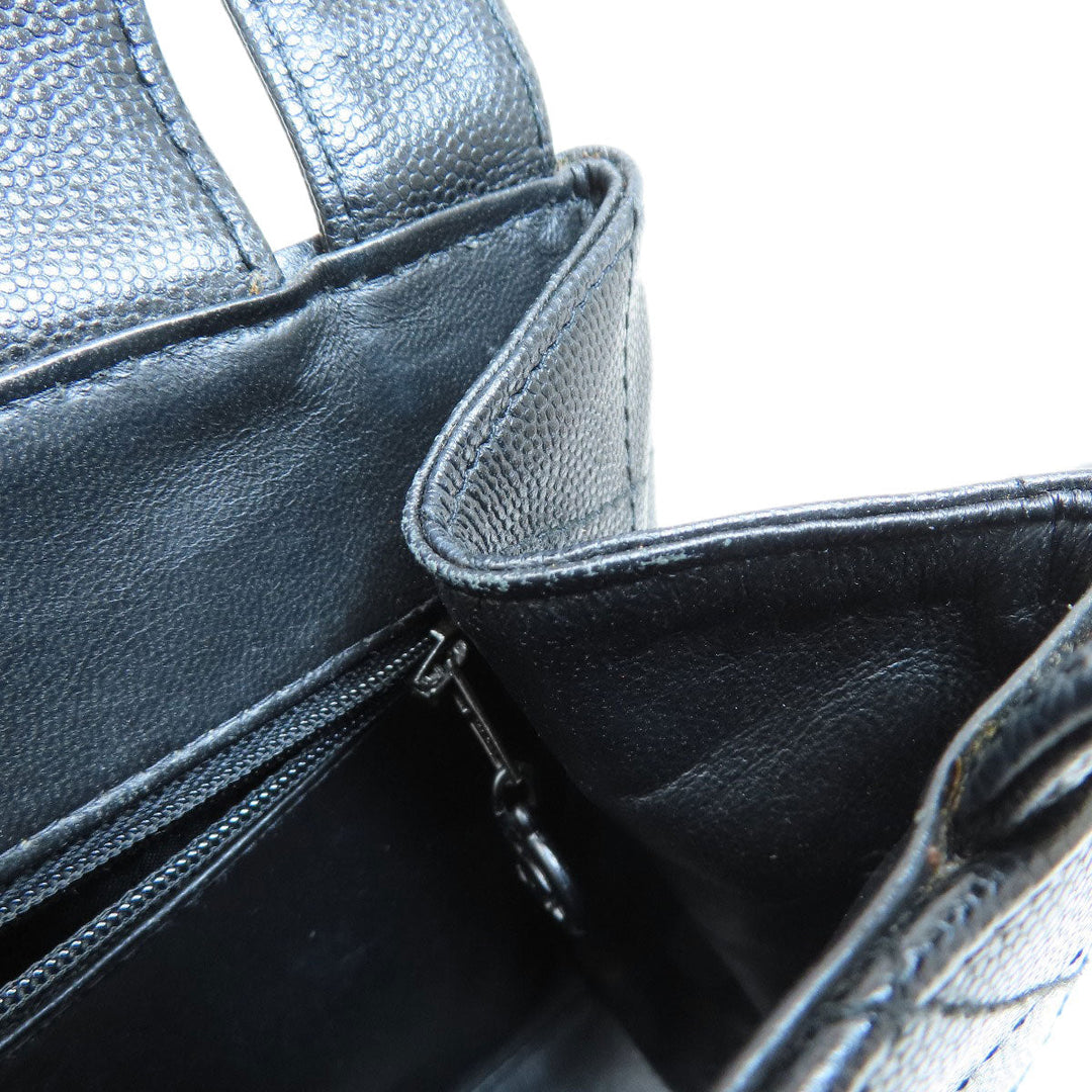 CHANEL Handbag Grained Calfskin Skin black COCO Mark