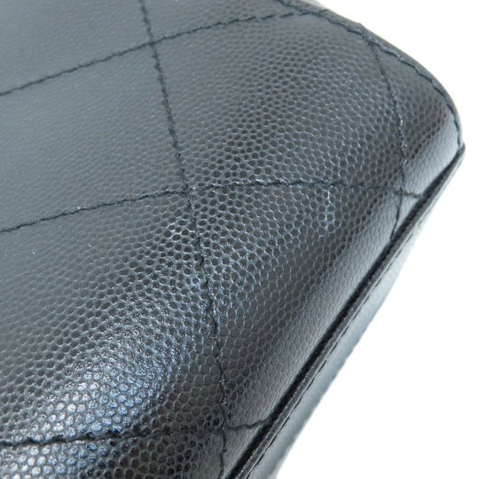 CHANEL Handbag Grained Calfskin Skin black COCO Mark