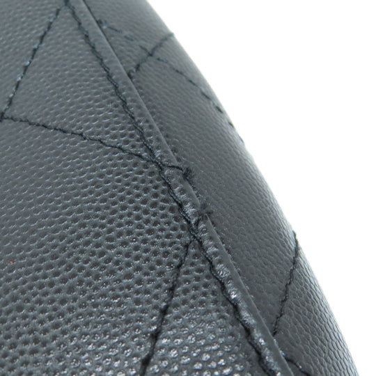 CHANEL Handbag Grained Calfskin Skin black COCO Mark