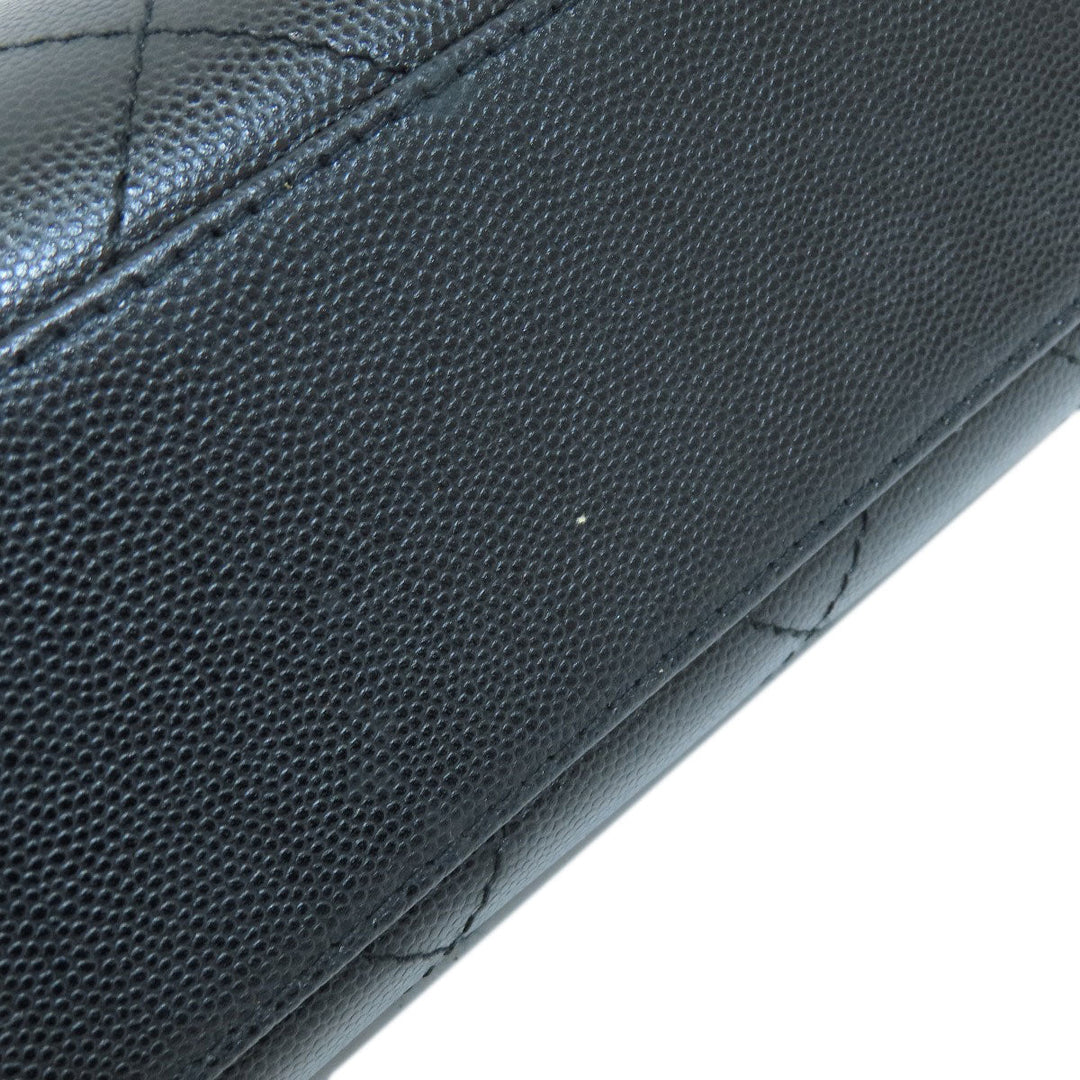 CHANEL Handbag Grained Calfskin Skin black COCO Mark