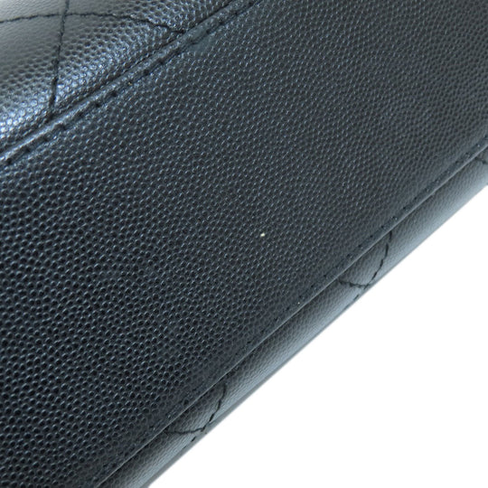 CHANEL Handbag Grained Calfskin Skin black COCO Mark