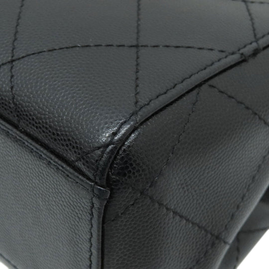 CHANEL Handbag Grained Calfskin Skin black COCO Mark