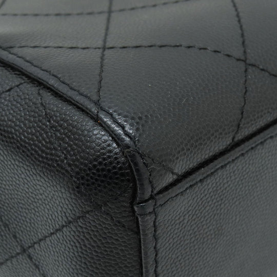 CHANEL Handbag Grained Calfskin Skin black COCO Mark