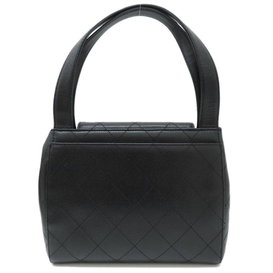 CHANEL Handbag Grained Calfskin Skin black COCO Mark