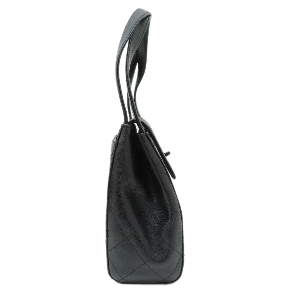 CHANEL Handbag Grained Calfskin Skin black COCO Mark