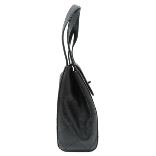 CHANEL Handbag Grained Calfskin Skin black COCO Mark
