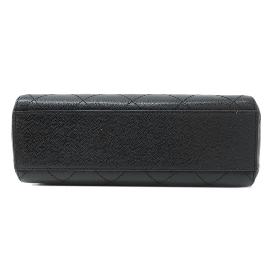 CHANEL Handbag Grained Calfskin Skin black COCO Mark
